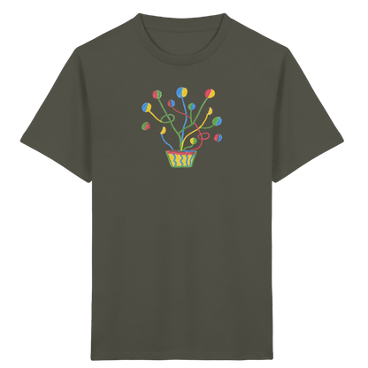 Bunte Fantasie Pflanze - Kinder Bio T-Shirt