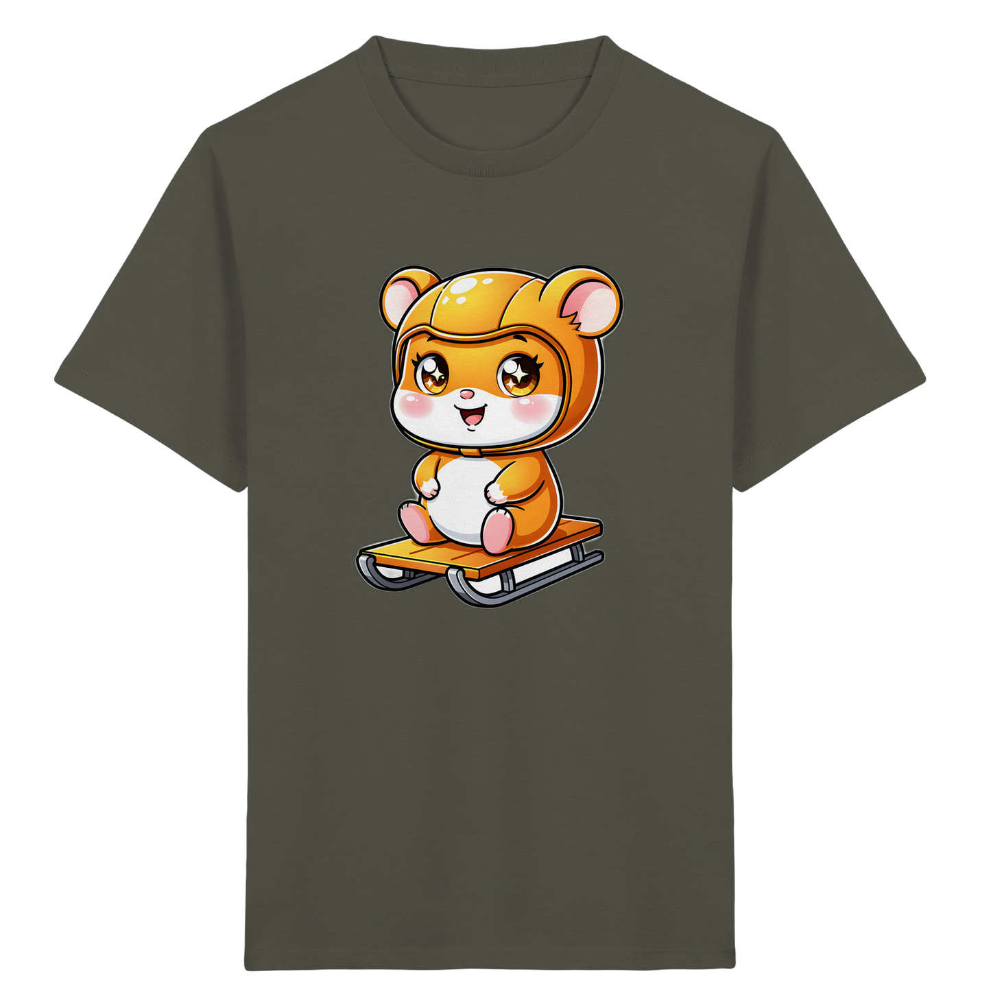 Hamster Schlittenfahrt: Cartoon T-Shirt