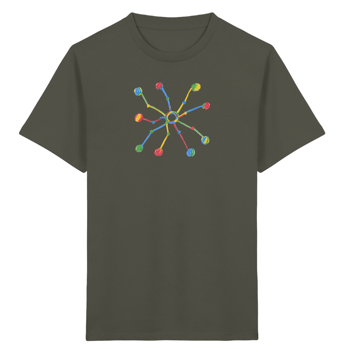 Bunte Farbpunkt Spinne - Kinder Bio T-Shirt