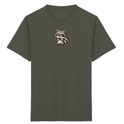 Niedlicher Waschbär Comic T-Shirt für Kinder - Kinder Bio T-Shirt