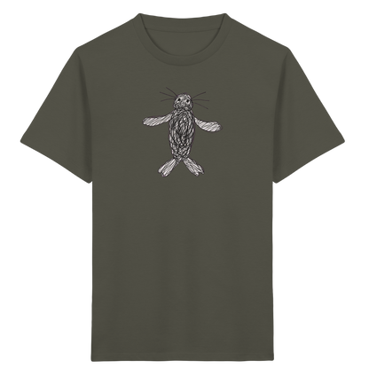 Robbe von oben gezeichnet - Kinder Bio T-Shirt
