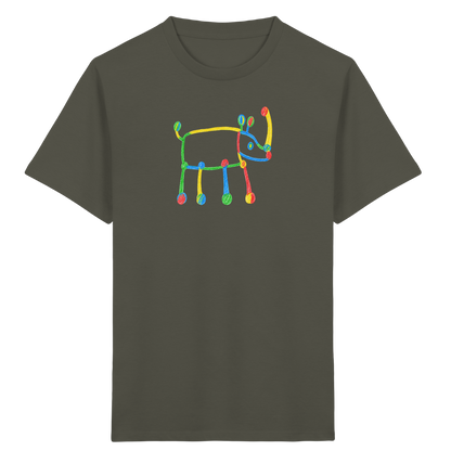 Buntes Farbpunkt Nashorn Shirt - Kinder Bio T-Shirt