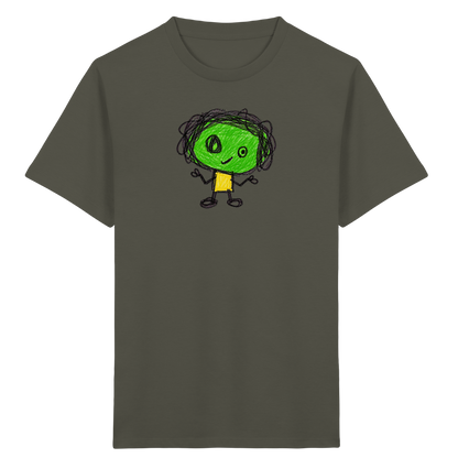 Kritzelkopf mit Zopfkranz - Kinder Bio T-Shirt