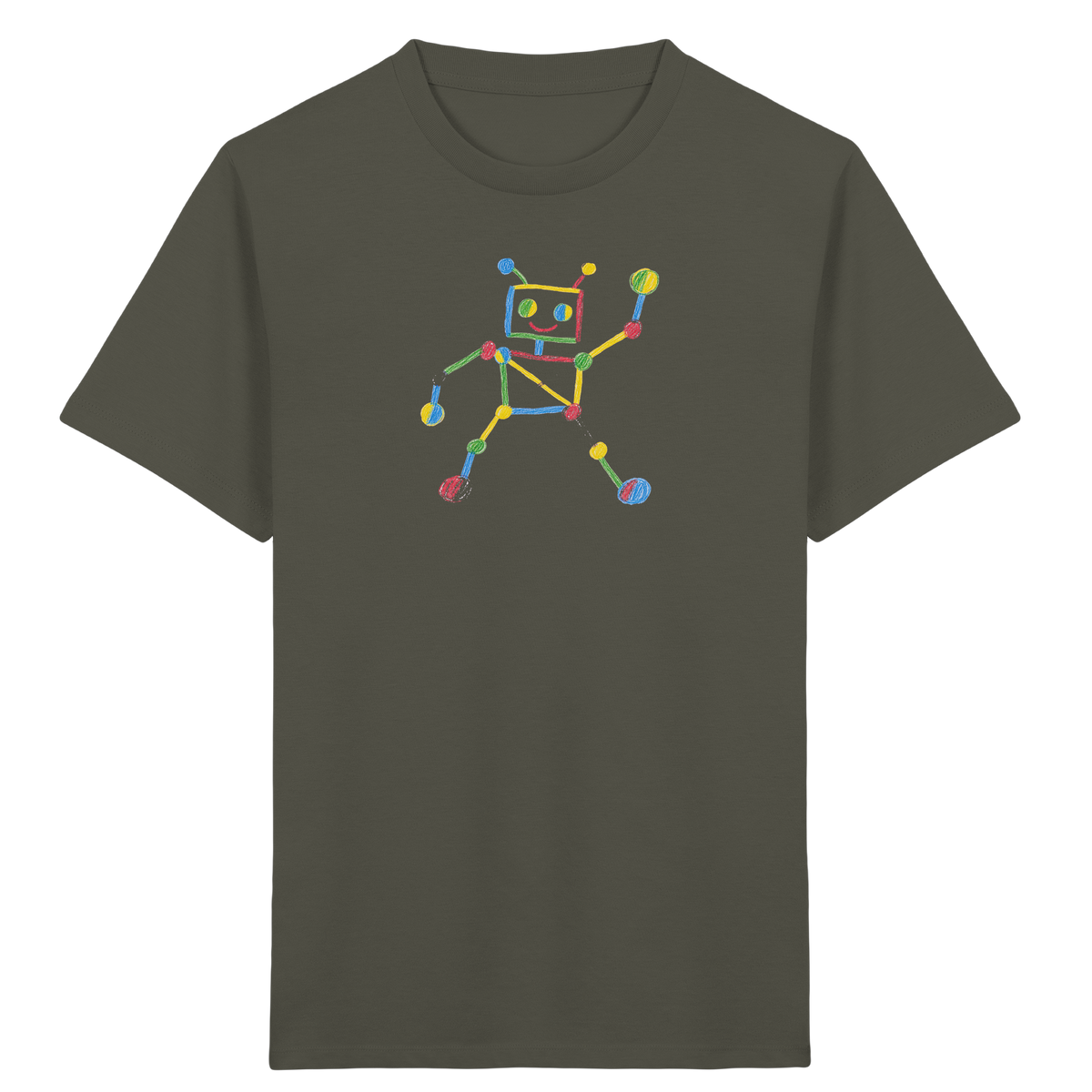 Farbpunkt Roboter Kinder Shirt - Kinder Bio T-Shirt