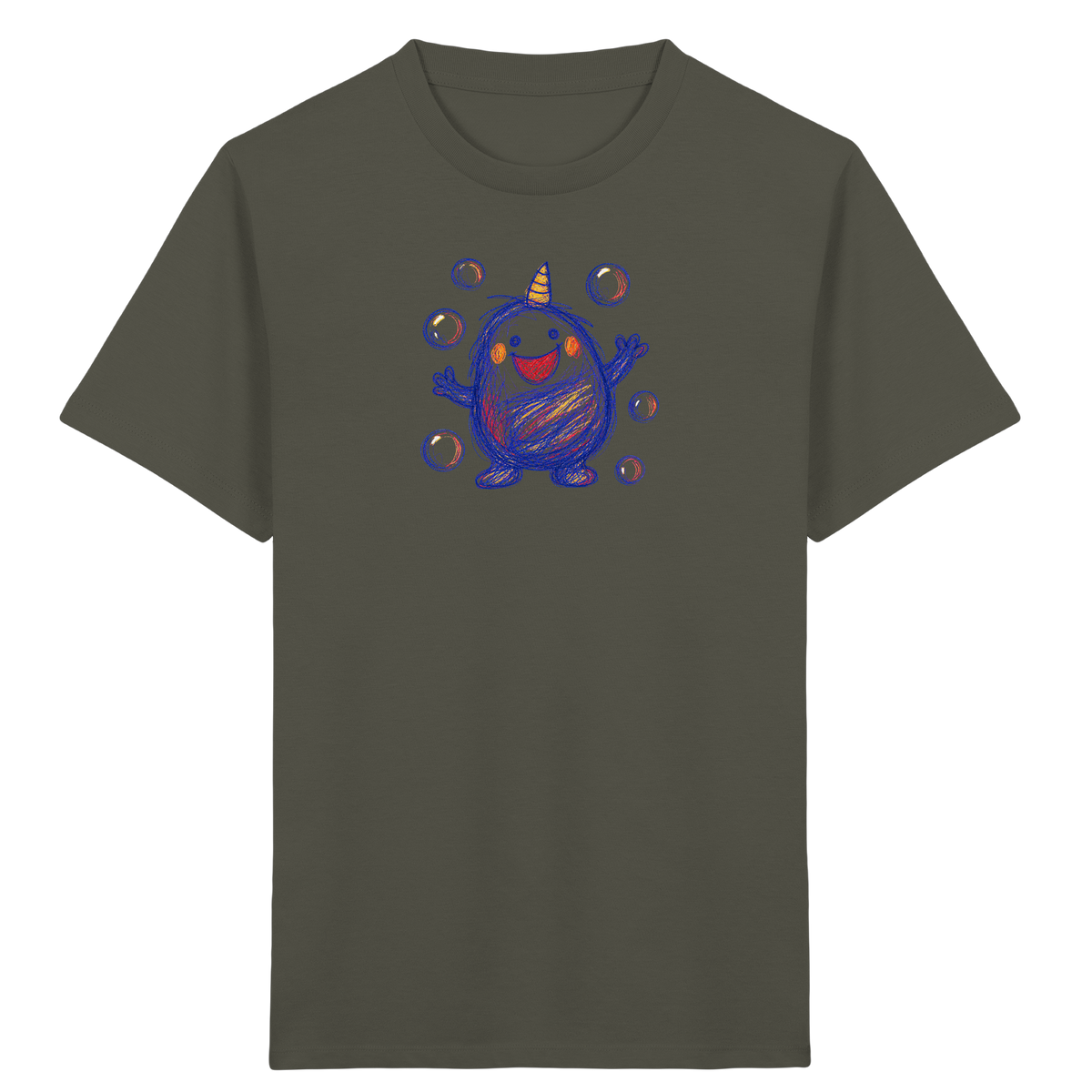 Seifenblasenmumpf mit Horn - Kinder Bio T-Shirt