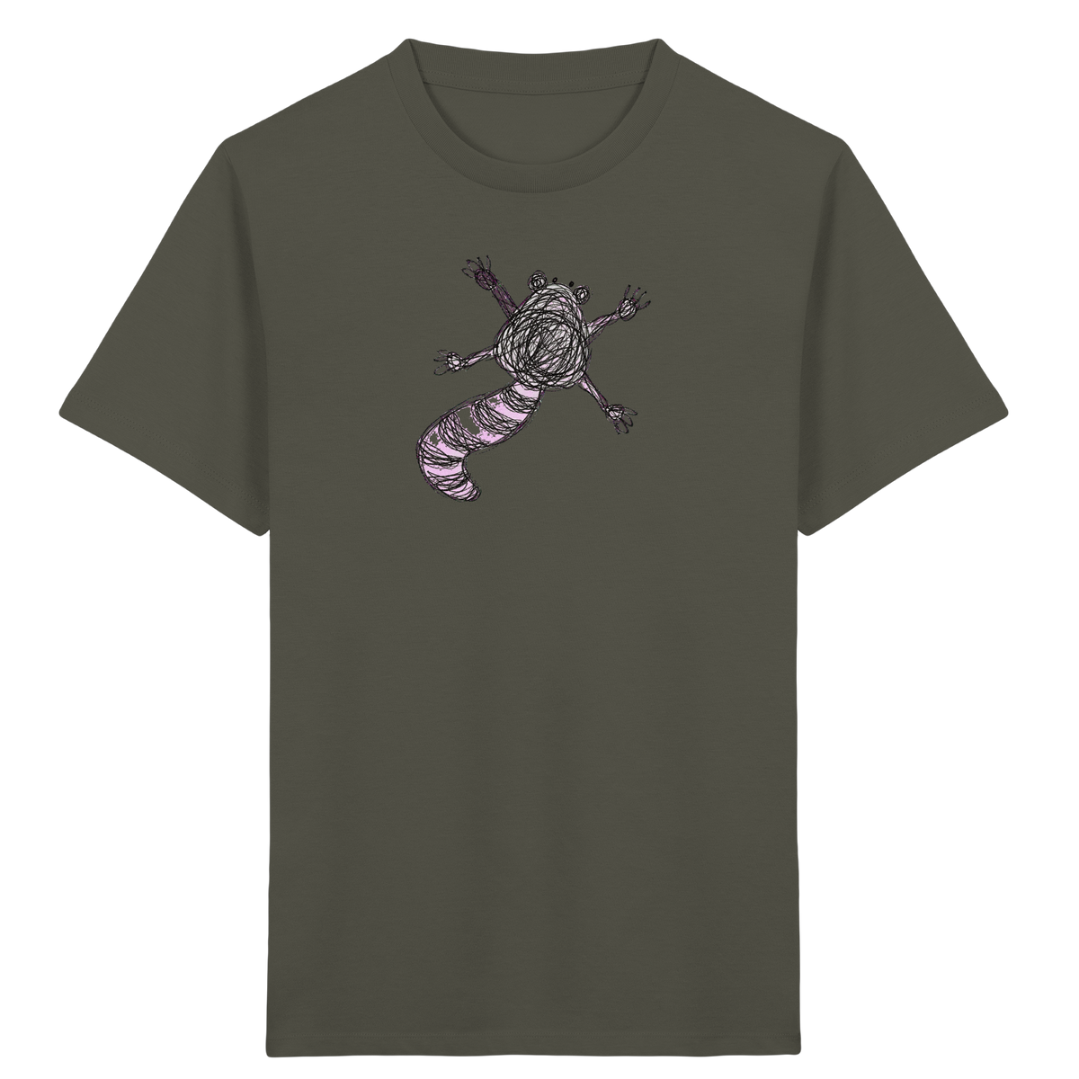 Waschbär von oben - Kinder Bio T-Shirt