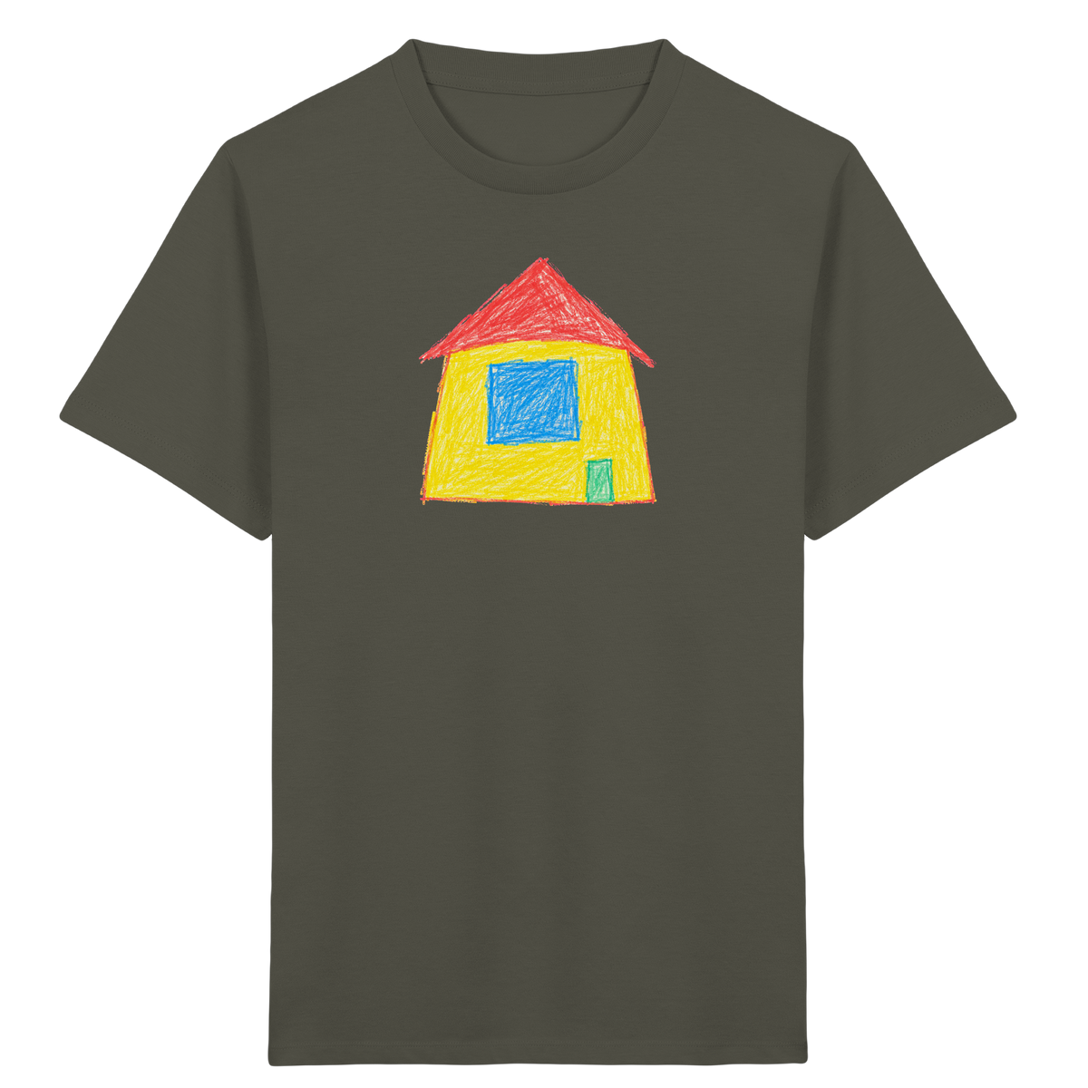 Sonnengelbes Giebelhaus Kinder T-Shirt - Kinder Bio T-Shirt