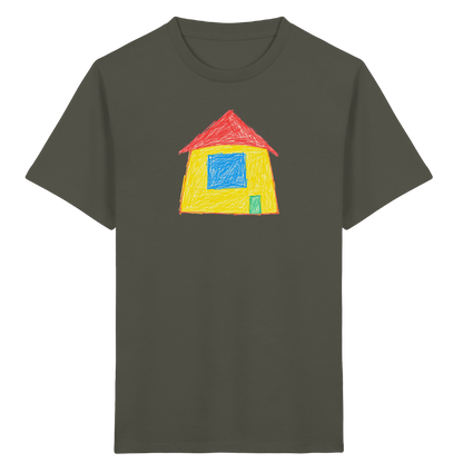 Sonnengelbes Giebelhaus Kinder T-Shirt - Kinder Bio T-Shirt