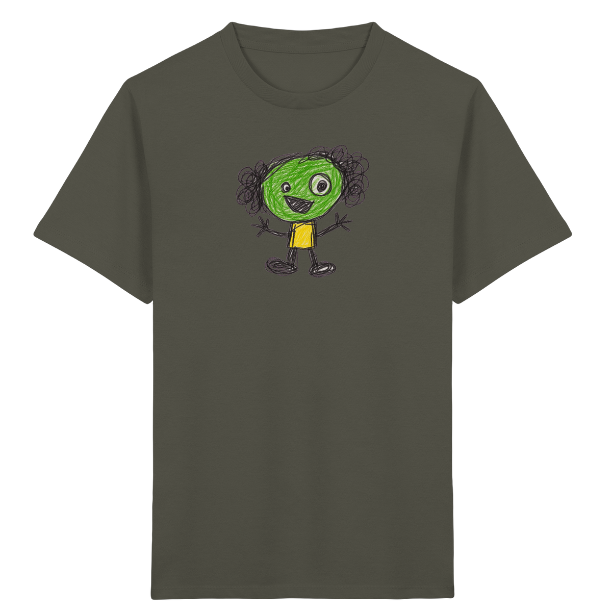 Kritzelkopf mit Ringellocken - Kinder Bio T-Shirt