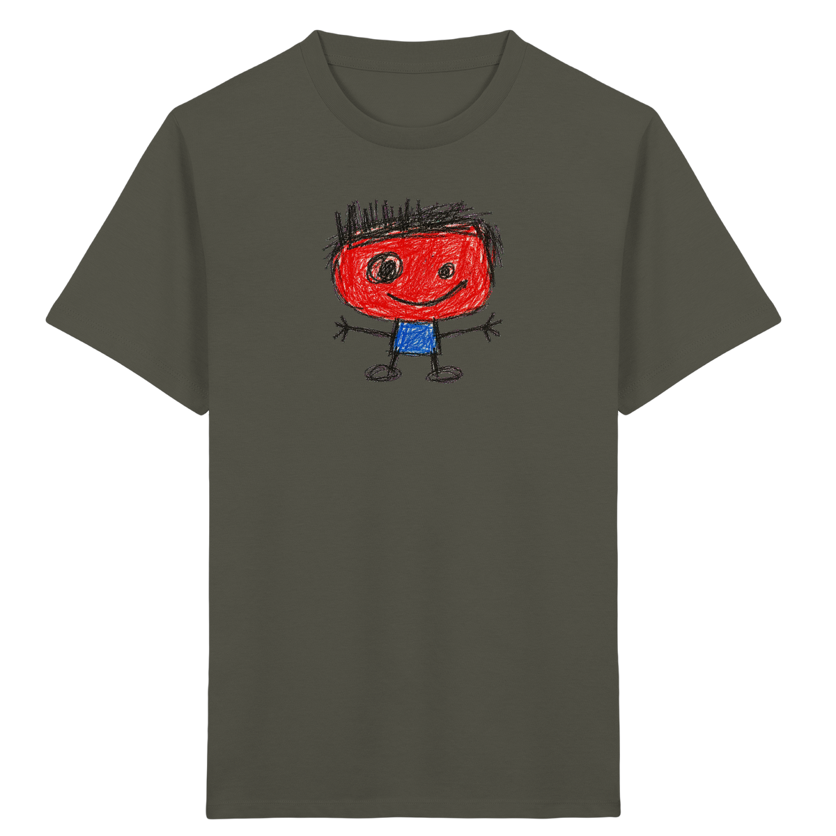 Kritzelkopf mit Bürstenhaar - Kinder Bio T-Shirt