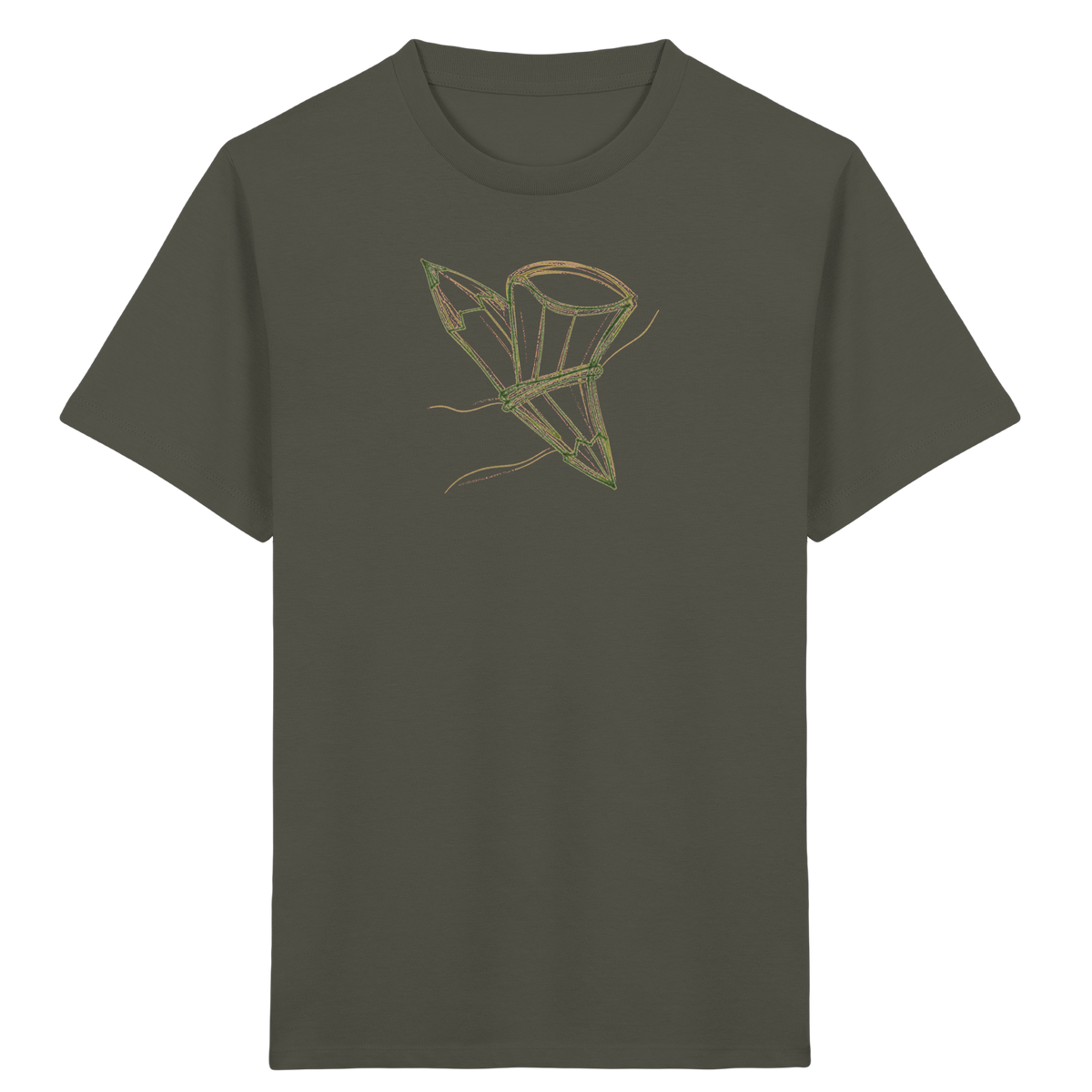 Waldgrüne Bleistift-Schultüte - Kinder Bio T-Shirt