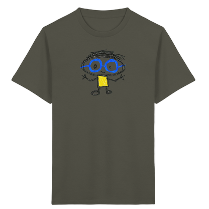 Kritzelkopf mit Riesenbrille - Kinder Bio T-Shirt