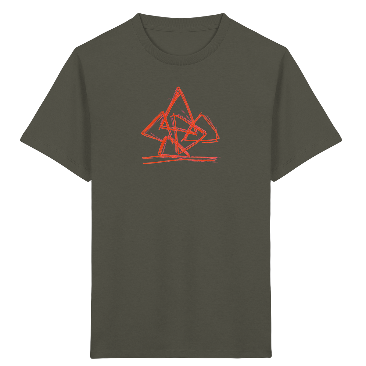 Rostoranger krummer Dreieckshaufen - Kinder Bio T-Shirt