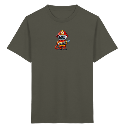 Pixel-Feuerwehrmann: Roboter-Action-T-Shirt - Kinder T-Shirt