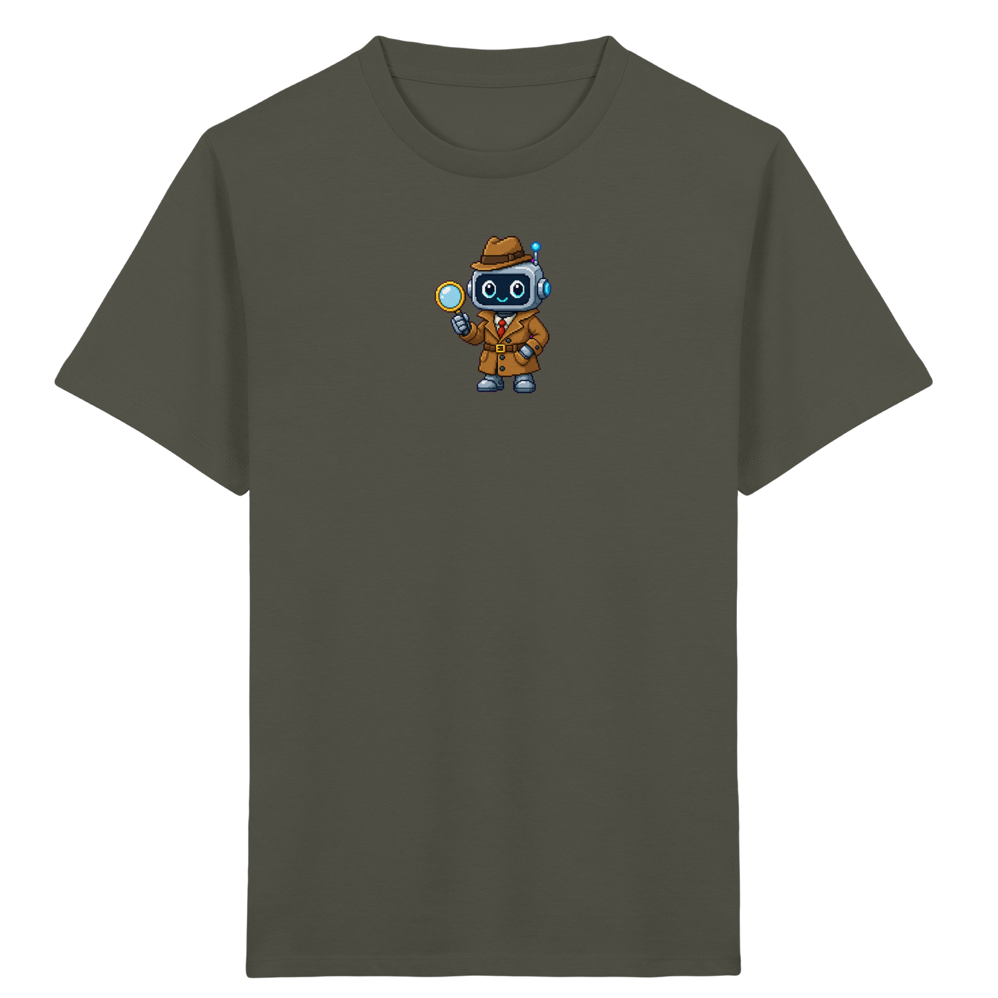 Pixel Detektiv Roboter T-Shirt für Kinder - Kinder T-Shirt