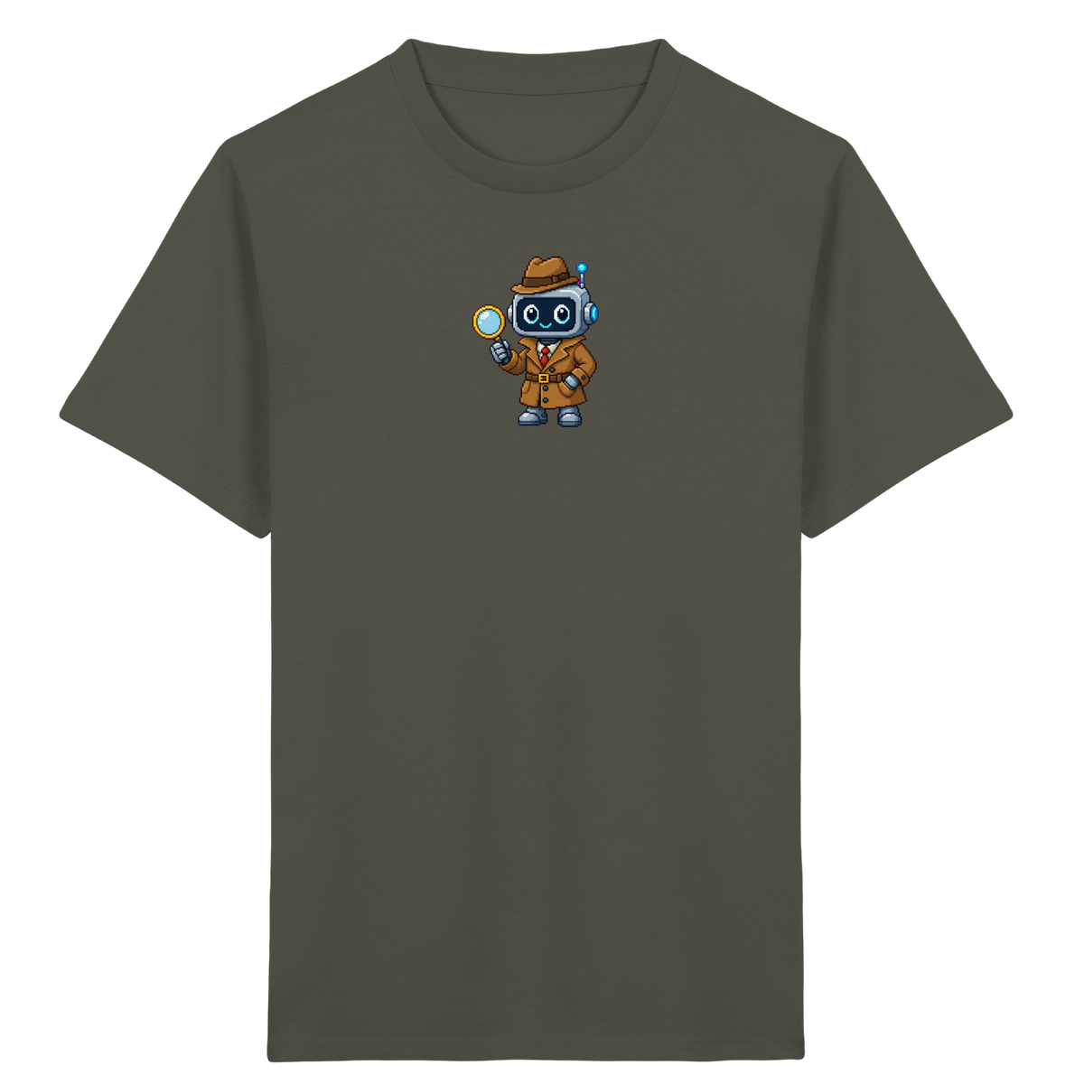 Pixel Detektiv Roboter T-Shirt für Kinder - Kinder T-Shirt