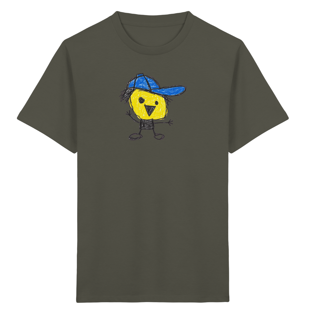 Kritzelkopf mit schiefer Mütze - Kinder Bio T-Shirt