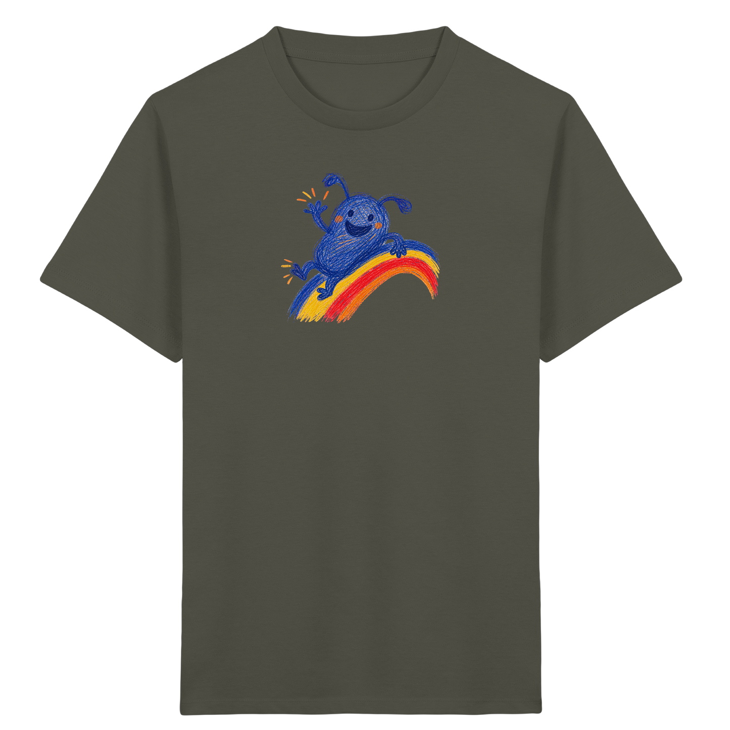 Regenbogenracker Kritzelmonster Kinder Shirt - Kinder Bio T-Shirt