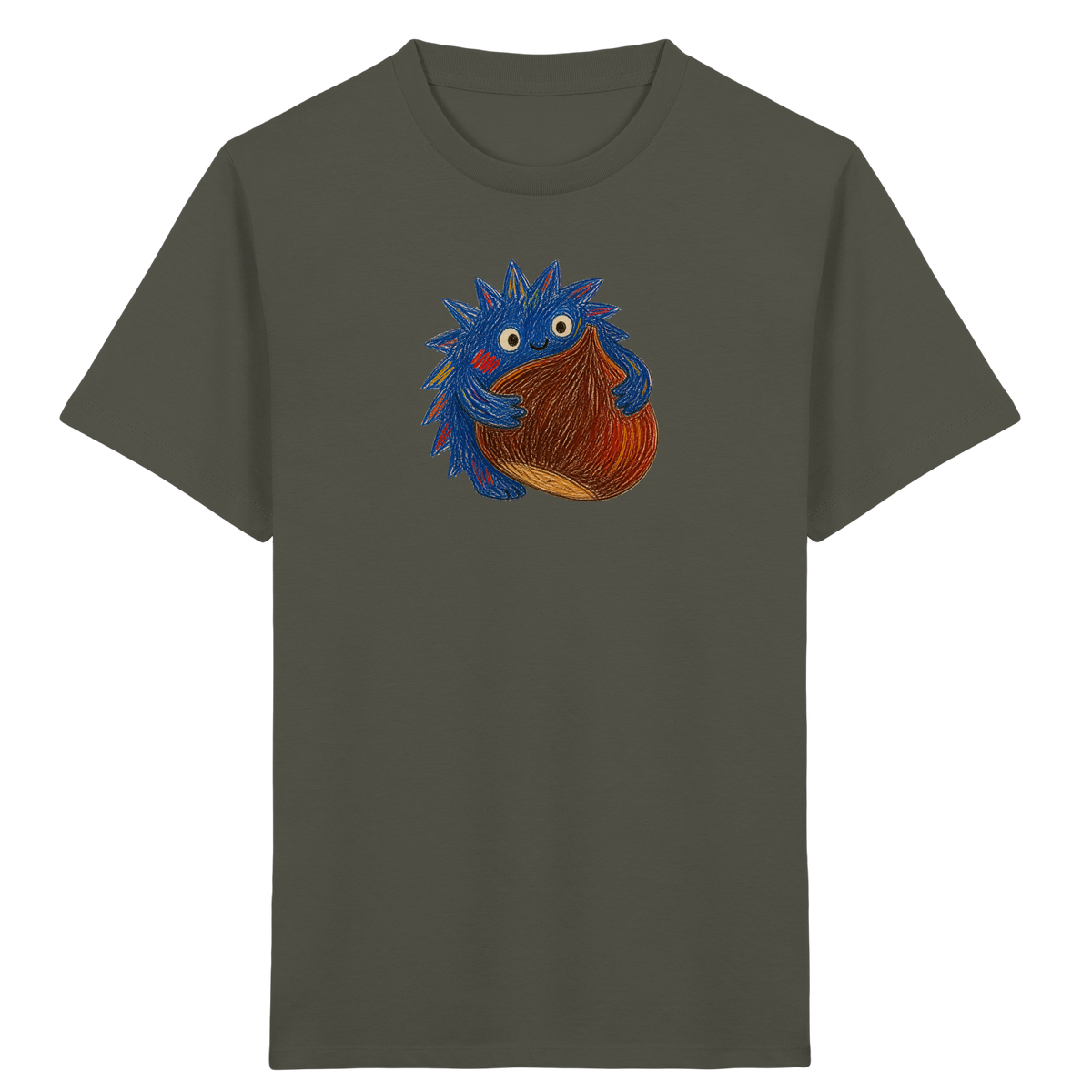 Kastanienknirps umarmt Kastanie - Kinder Bio T-Shirt