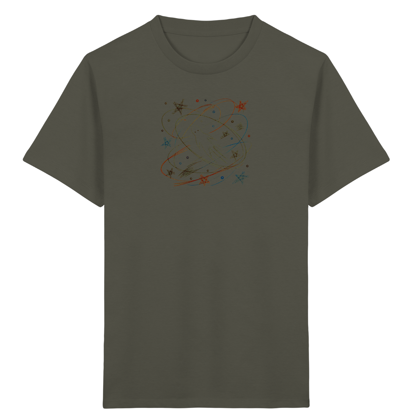 Verspieltes Kinder T-Shirt galaktischer Weltraum - Kinder Bio T-Shirt