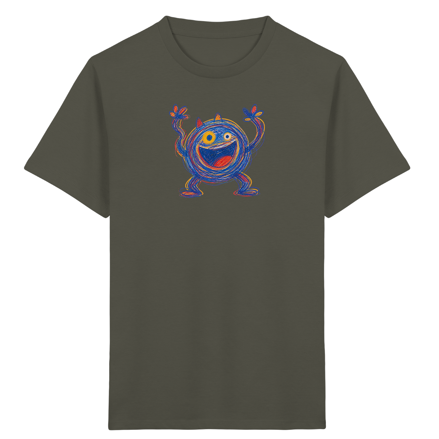 Fröhliches Wirbelmonster Shirt - Kinder Bio T-Shirt