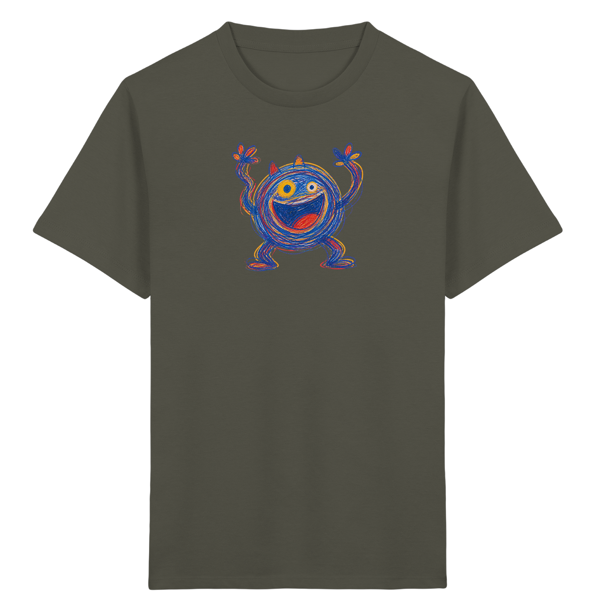 Fröhliches Wirbelmonster Shirt - Kinder Bio T-Shirt