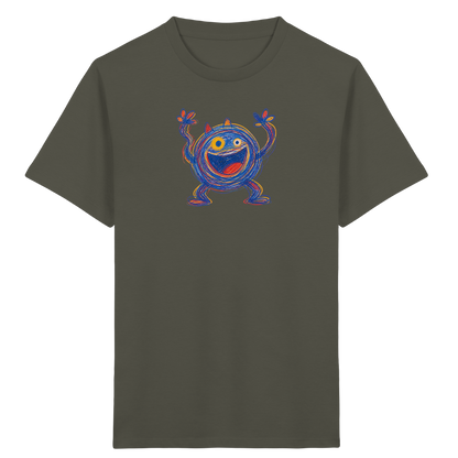 Fröhliches Wirbelmonster Shirt - Kinder Bio T-Shirt