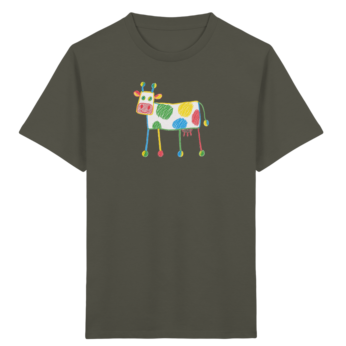 Bunte Farbpunkt Kuh - Kinder Bio T-Shirt