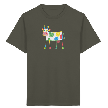 Bunte Farbpunkt Kuh - Kinder Bio T-Shirt