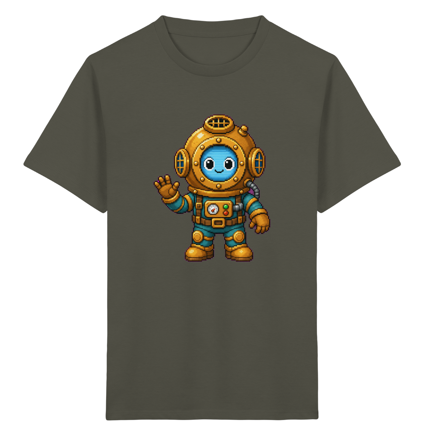 Pixel-Taucher: Goldener Helm Kinder T-Shirt - Kinder T-Shirt
