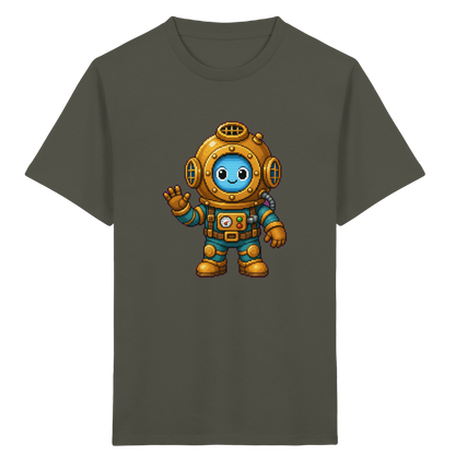 Pixel-Taucher: Goldener Helm Kinder T-Shirt - Kinder Bio T-Shirt