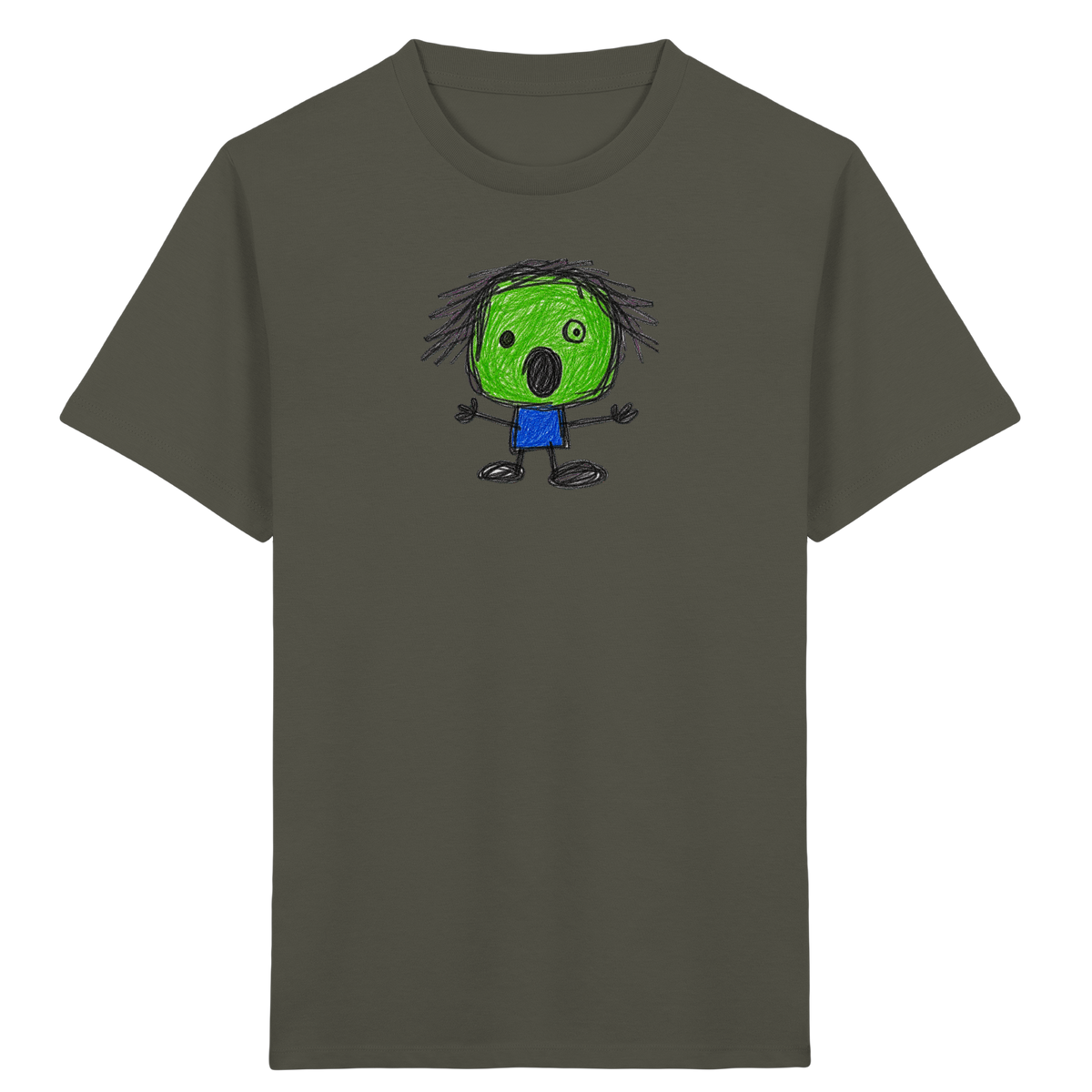 Kritzelkopf beim Staunen - Kinder Bio T-Shirt