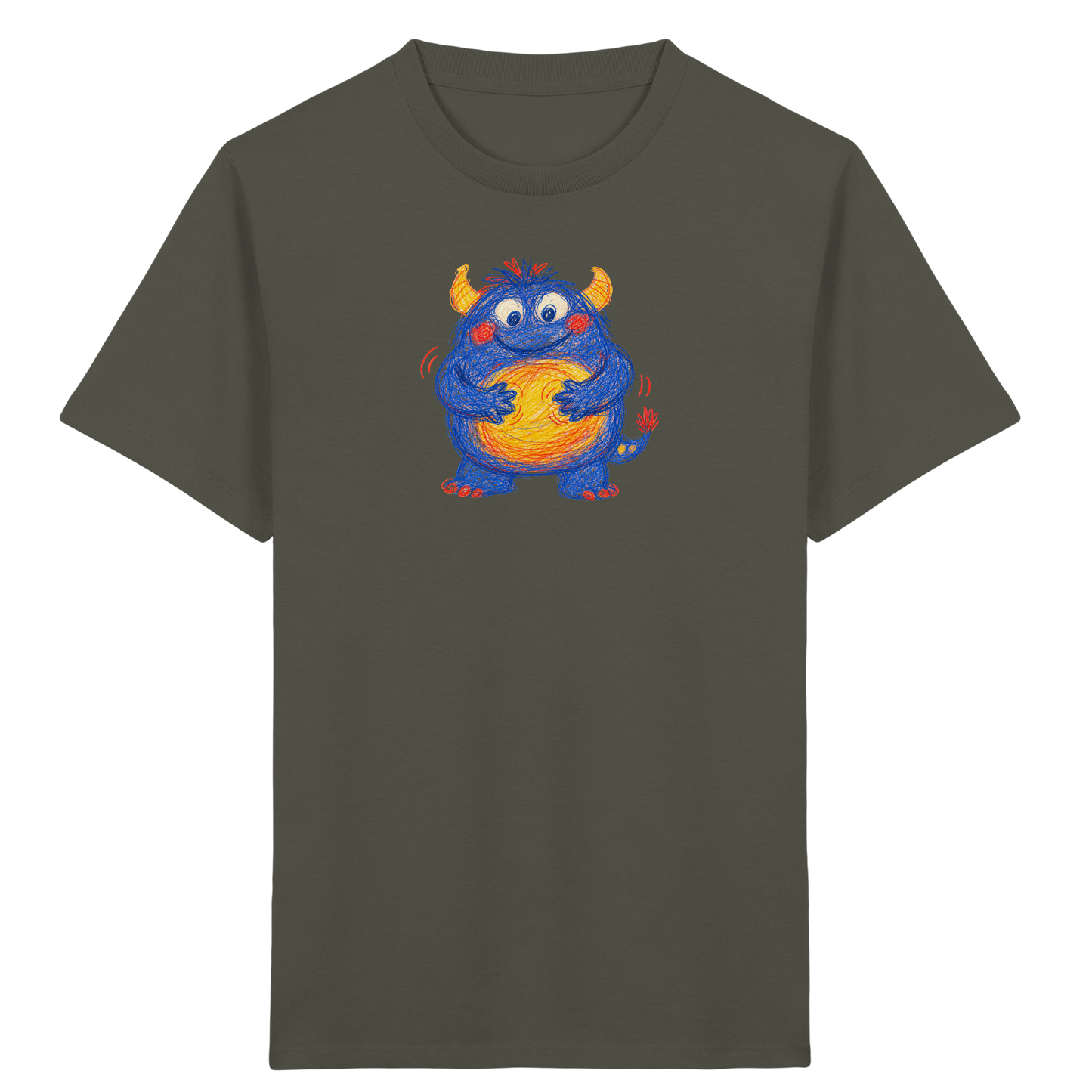 Bauchklopfer Monster Kinder Shirt - Kinder Bio T-Shirt