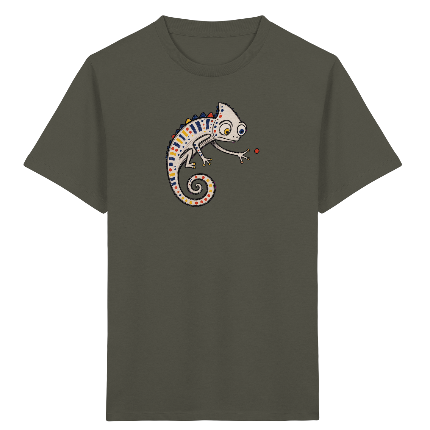 Verspieltes Chamäleon Kinder T-Shirt bunt - Kinder Bio T-Shirt