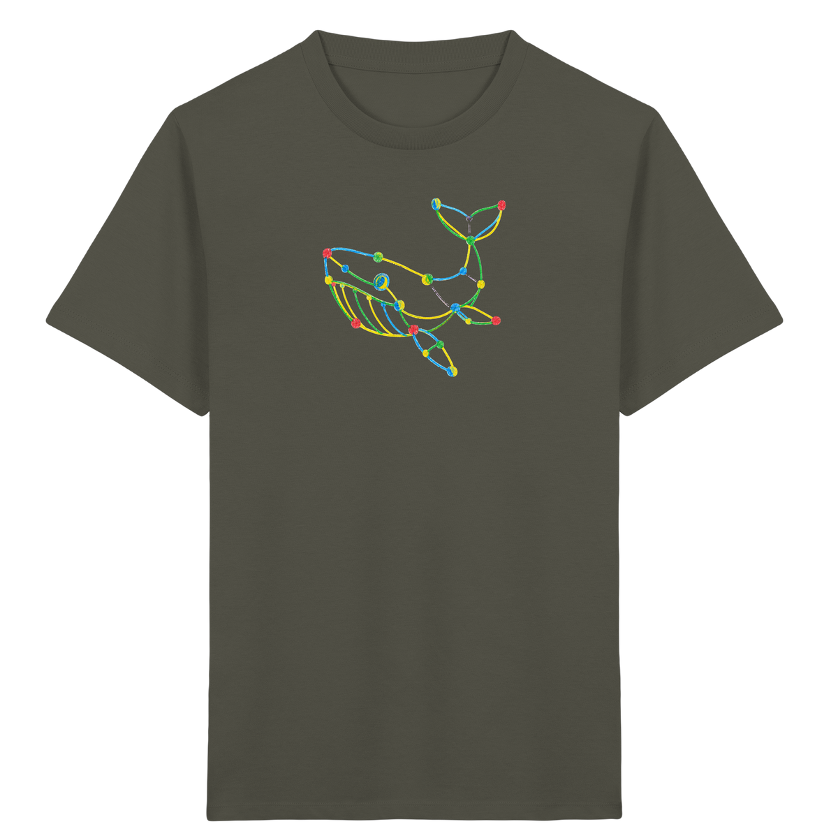 Farbpunkt Wal Kinder Motiv - Kinder Bio T-Shirt