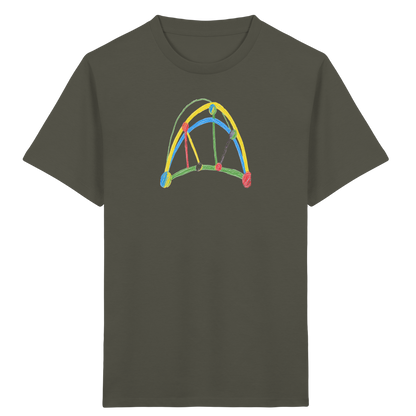 Bunte Brücke aus Farbpunkten - Kinder Bio T-Shirt