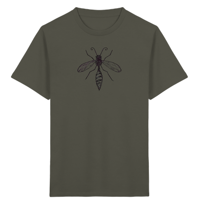 Wespe von oben gezeichnet - Kinder Bio T-Shirt