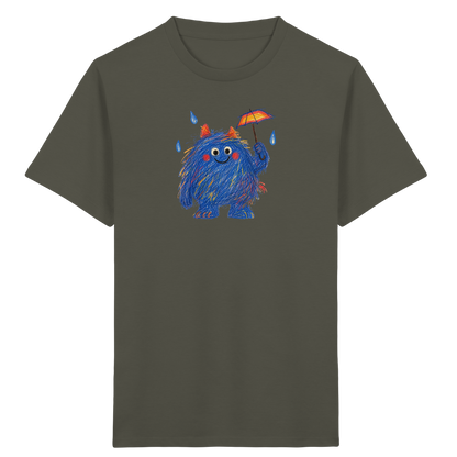 Regenschirmzottel im Regen - Kinder Bio T-Shirt