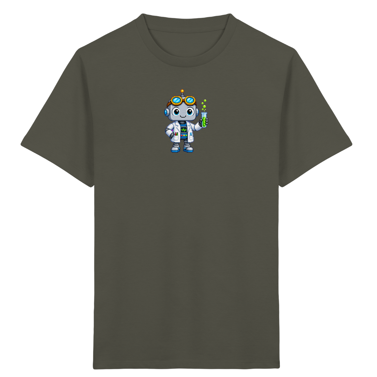Pixel Roboter Wissenschaftler: Fröhliches Kinder T-Shirt - Kinder T-Shirt