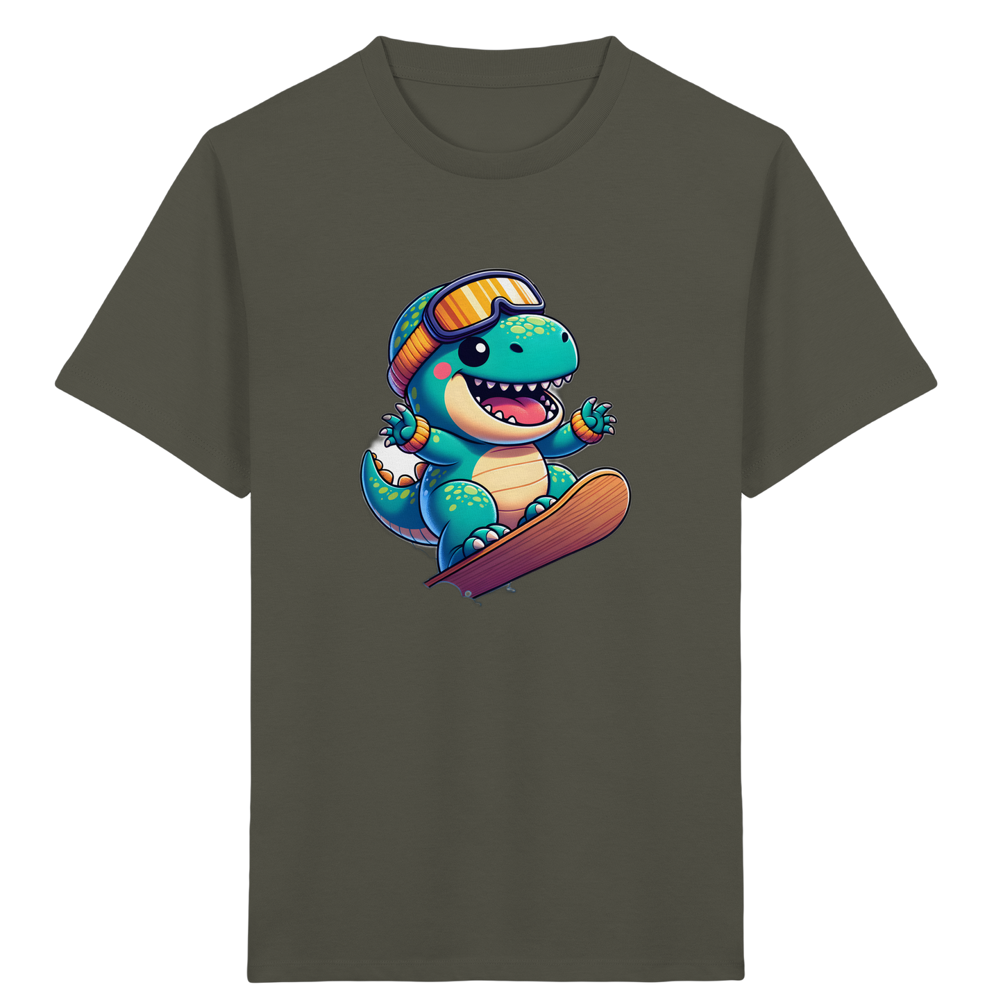 Dino Snowboard T-Shirt: Abenteuer pur!