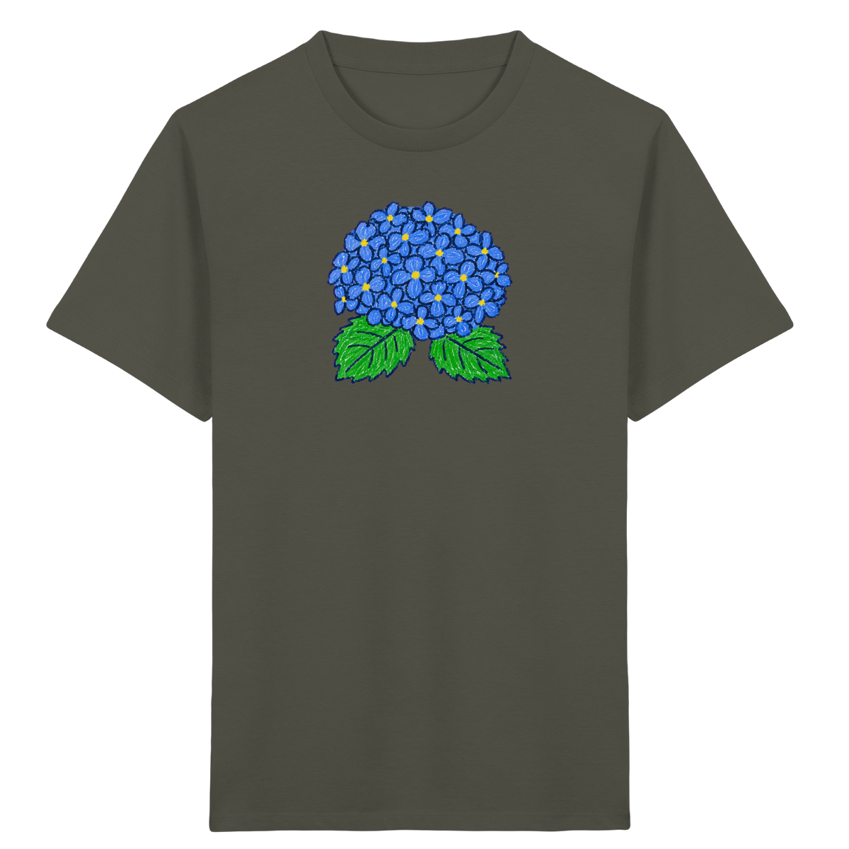 Kritzel Hortensie Kinder Shirt - Kinder Bio T-Shirt