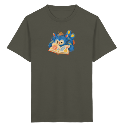 Bücherwurm Monster liest Bilderbuch - Kinder Bio T-Shirt