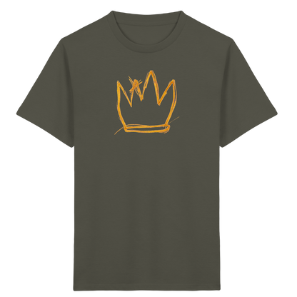 Senfgelbe Krakelkrone für Kinder - Kinder Bio T-Shirt