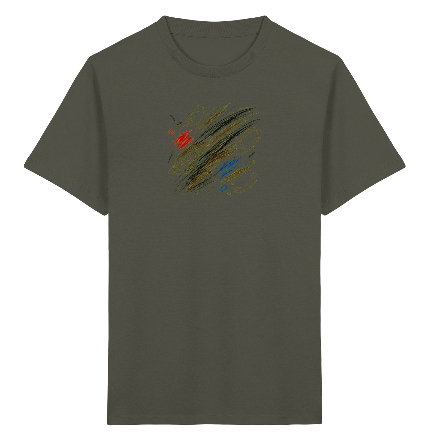 Künstlerisches T-Shirt mit Kritzelgrafik Design - Kinder Bio T-Shirt