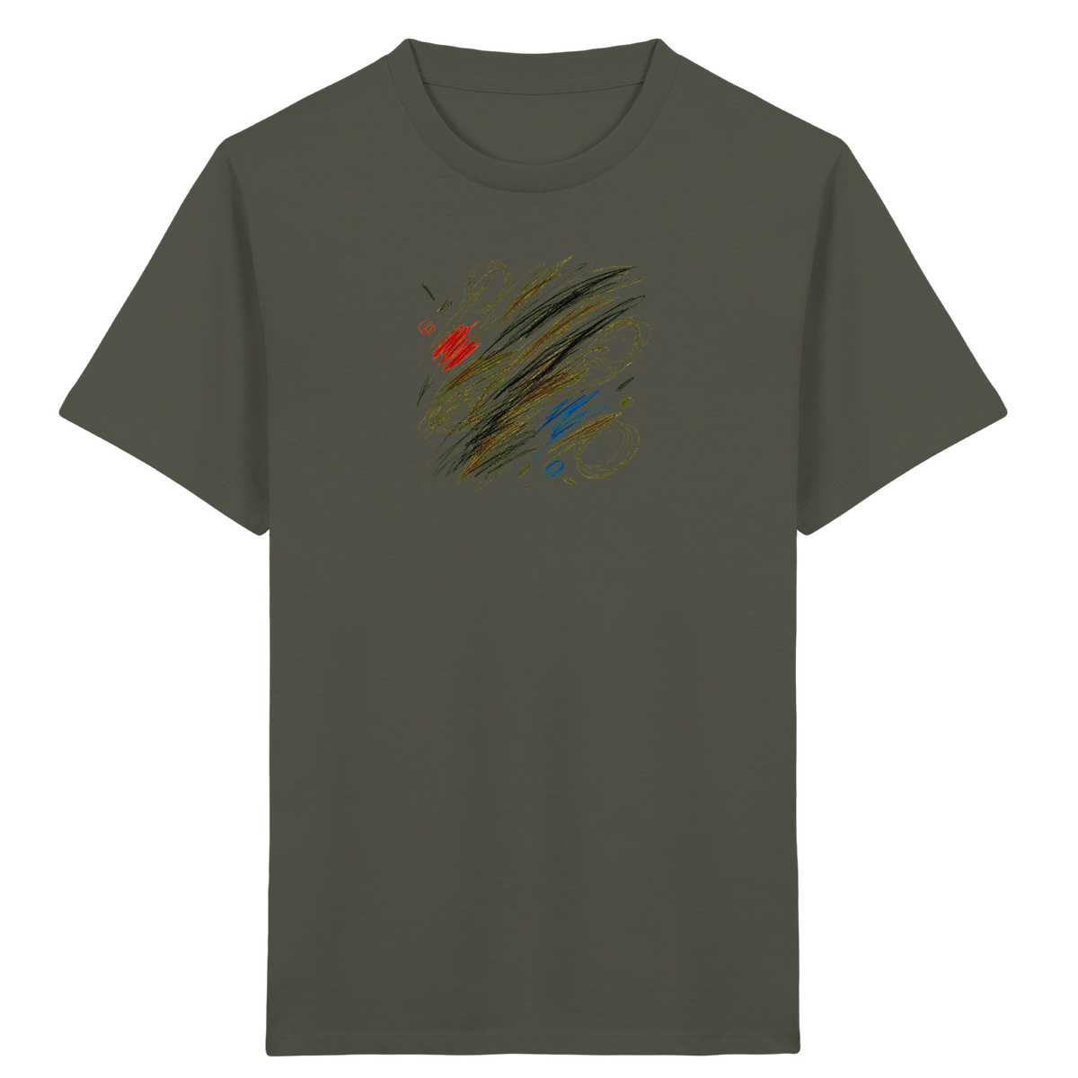 Künstlerisches T-Shirt mit Kritzelgrafik Design - Kinder Bio T-Shirt