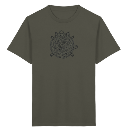 Schwein von oben Kritzelmotiv - Kinder Bio T-Shirt
