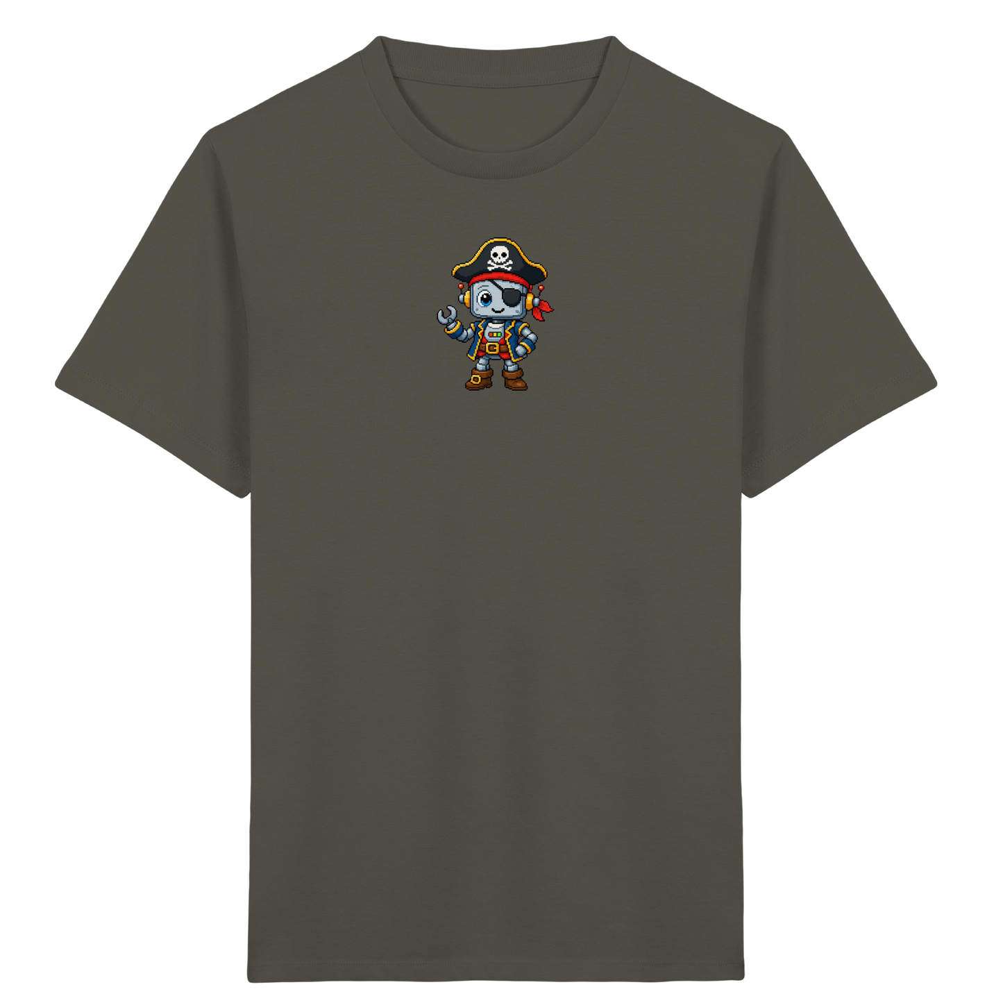 Roboter Pirat: Pixel-Art Kinder T-Shirt - Kinder T-Shirt