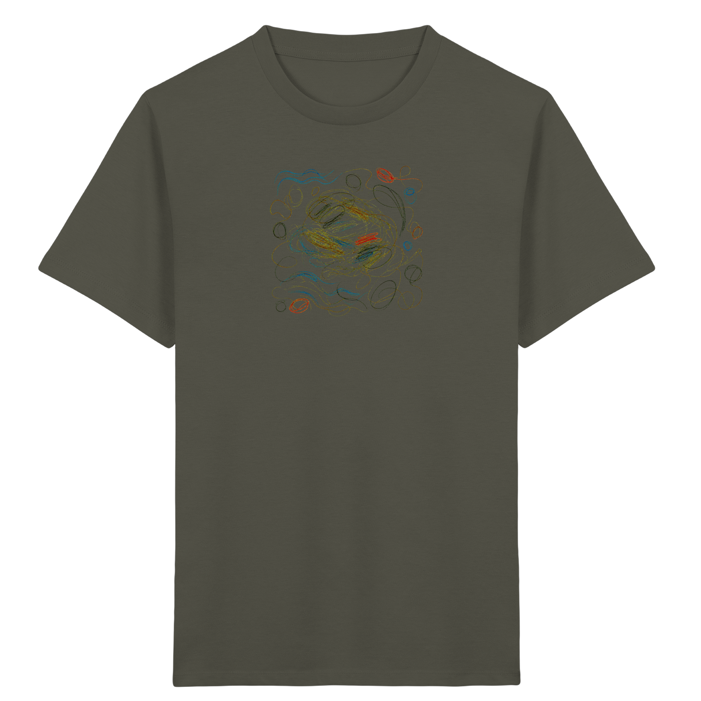 Kreatives Wachsmal-T-Shirt mit abstraktem Knäuel - Kinder Bio T-Shirt
