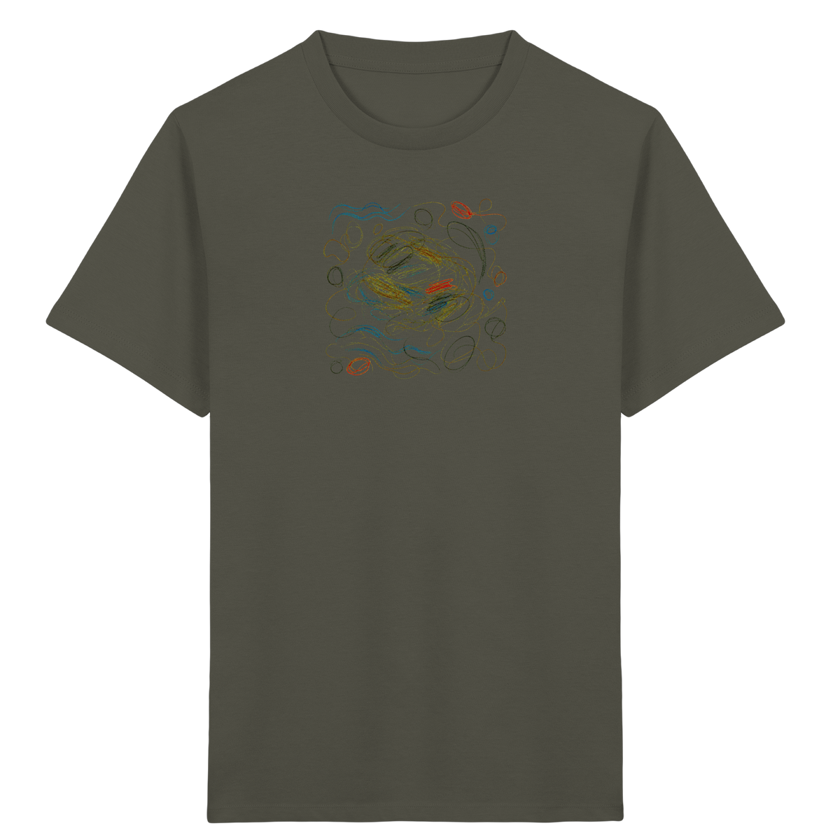 Kreatives Wachsmal-T-Shirt mit abstraktem Knäuel - Kinder Bio T-Shirt