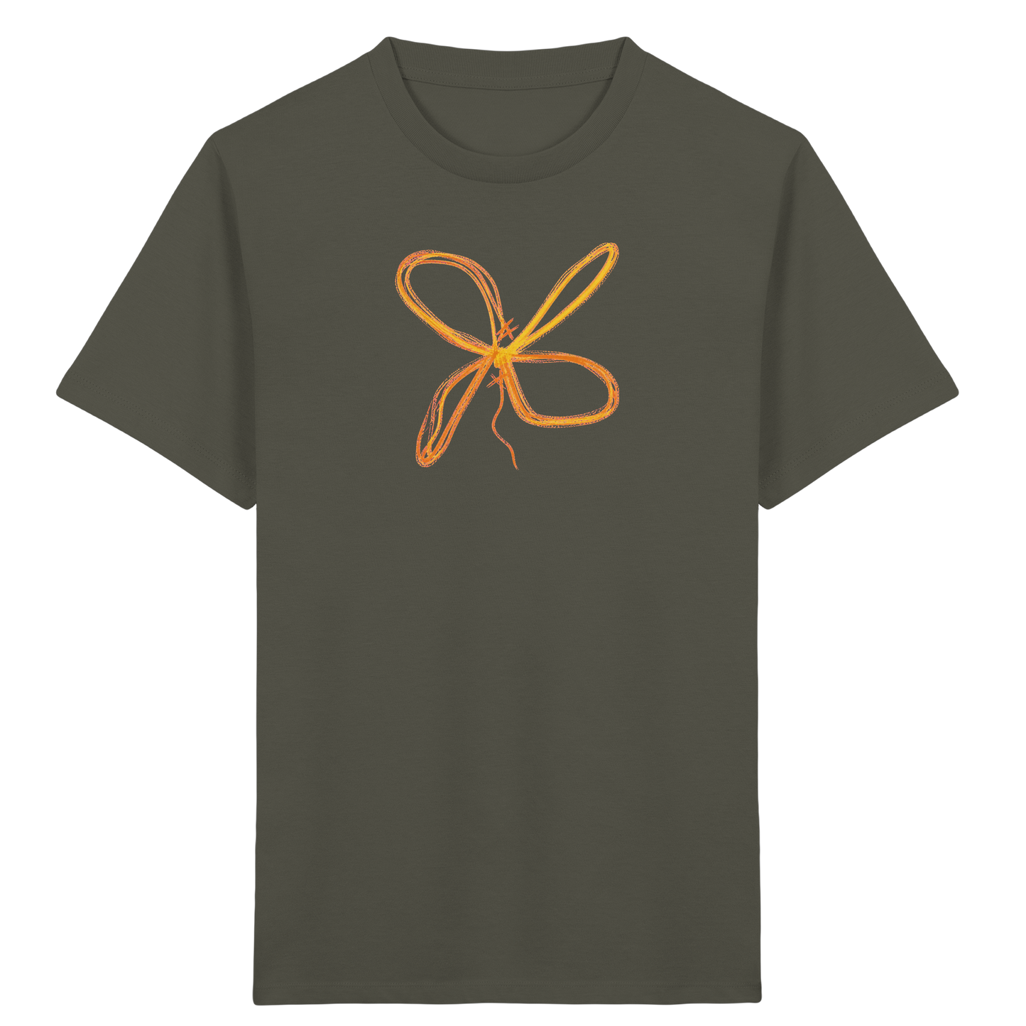 Curryfarbener Schleifenknoten für Kinder - Kinder Bio T-Shirt
